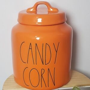 Rae Dunn Orange Candy Corn Large Canister*